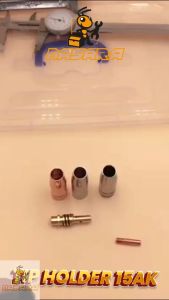 Nasara 1pcs Gold Tip Holder With Spring Replacement Part Accessories For CO2 MIG MB15 Welding Torch Nozzle Spare Kit