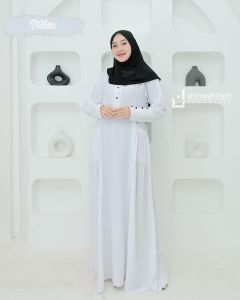 Qisty dress Lengan resleting By Annasihah bahan Yoris premium/gamis viral kekinian