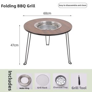 Keluojing | Multifunctional Outdoor Foldable Charcoal Fire Cooking Table
