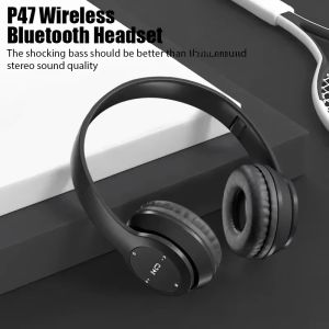NEW P47 Wireless Bluetooth Headphone With Microphone Foldable Headsets Bass HiFi Sound Music Stereo Earphone For Smartphones TV