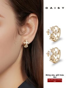 DAISY DREAM | Hypoallergenic Titanium Cross & Iris Earrings