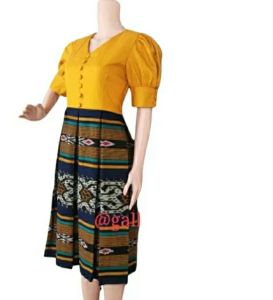Dres Tenun kombinasi katun toyobo