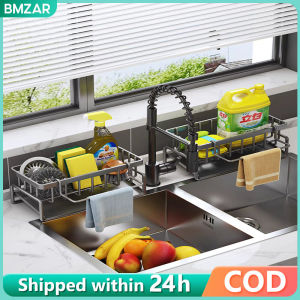 Kitchen Sponge Rack Sink Wrought Iron Steel Ball Soap Drain Dish Cloth Storage Rack