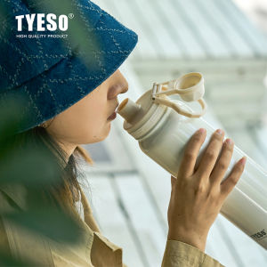 Tyeso Sports Thermos Bottle 8706C Keeps Cold And Hot 600/750/1050/1200ml Outdoor Vacuum Insulated Portable Stainless Steel Cup