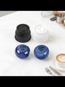 French Fruit Mousse Cake Mould 1 or 6-Cell Blueberry Design Silicone Chocolate Mold Kitchen Food Grade Dessert Baking Tools