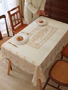 Pvc Tablecloth Washable Waterproof Oil-proof Table Cover Dining Table Cloths 8/12 seater Home Classic Mantel Dining Tablecloth Protector