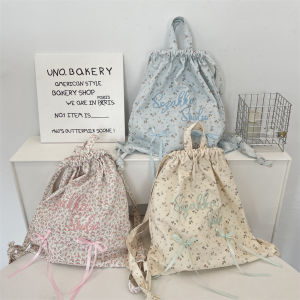 Retro Floral Embroidery Letter Single Shoulder Bag Traveling Double Shoulder Backpack for Students Ideal for Outings And Vacations