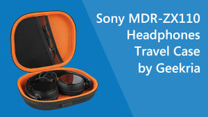 Geekria Headphones Case Compatible with MDR-ZX110 MDR-ZX110NC MDR-ZX300 MDR-ZX310 MDR-ZX330BT Case Replacement Hard Shell Travel Carrying Bag with Cable Storage
