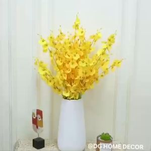 Hoa Lụa Cành Hoa Lan Vũ Nữ 5 Nhánh Dài 1M Trang Trí Nhà Cửa Phong Cách Sang Trọng DG-416