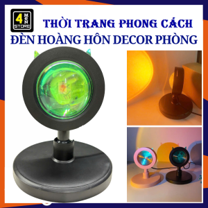 Đèn Hoàng Hôn  Đèn LED Ngủ Để Bàn  Đèn Chiếu Mặt Trời Decor Trang Trí Phòng Chill Chill Đẹp Mắt - Đèn Trang Trí Quay Video Chụp Hình Chiếu Phòng Ngủ
