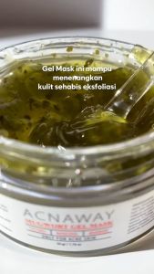 ACNAWAY Advanced Mugwort Gel Mask – Masker Gel Wajah untuk Jerawat Sensitif Mencerahkan & Menghaluskan with Peptides + Bakuchiol + Mugwort