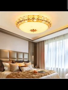 Đèn Mâm Pha Lê Ốp Trần Kích Thước Lớn D60 cm Sang Trọng Hiện Đại Đổi Màu 3 Chế Độ Sáng Đẹp Mắt - Bảo Hành 5 Năm