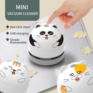 Mini desk vacuum cleaner detachable vacuum cleaner with usb charging for dust crumbs cleaning