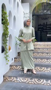 Zulaikha Oneset Kurung Melayu Baju Bridesmaid Polos Mix Payet Kebaya Kondangan Wisuda Pesta Modern