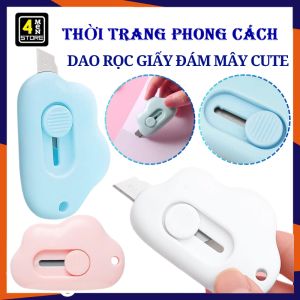Dao Cắt Giấy Văn Phòng Bền Đẹp - Dao Rọc Giấy Mini Bỏ Túi Hình Đám Mây Đáng Yêu Kiêm Móc Khóa Nhỏ Gọn Bỏ Túi Tiện Ích Loại Xịn