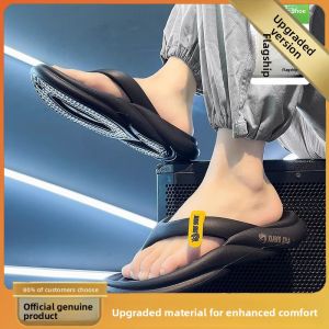 MONLEYTA | Mens Sandals Anti-Slip Odor-Resistant Thick Bottom Slip-On Summer Beachwear Breathable Flat Heel Rubber Upper Youth Trend