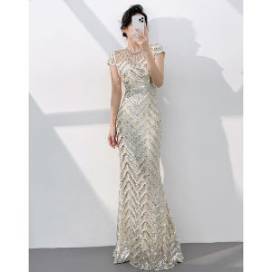 Elegant Unique Sparkly Mermaid Evening Dress