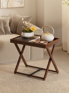 ZHUSHANXIA | Foldable Storage Side Table for Living Room and Outdoor Use