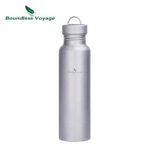 Boundless Voyage 800ml/27oz Titanium Water Bottle Ultralight Outdoor Camping Sports Bottle Single Layer Drinkware Ti3003D