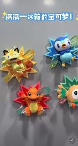 Funism | Anime Pokemon 3D Magnetic Series Piplup Gengar Creativity Three-Dimensional Refrigerator Magnet Kitchen Decoration Friends Gift