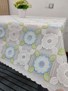 PVC Tablecloth Waterproof Oil-Proof Disposable Anti-Scald Tea Table Cloth Lace Dining Table Plastic Ins Student Scandinavian Desk Tablecloth