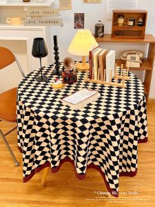 Check Pattern Ins Style Minimalist Elegant Tablecloth