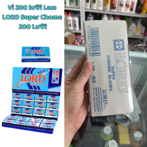 Vỉ 200 lưỡi Lam LORD Super Chome [ 200 Lưỡi lam ]  Siêu Bén  Chính Hãng.