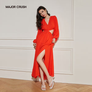 Elegant Lace-up Slimming Women Dress