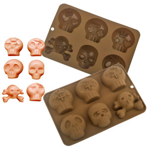 Skull or Halloween Pumpkin Design Silicone Cake Molds All Saints Day Chocolate Moulds Kitchen Biscuit Mold Child Candy Mold