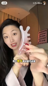4-in-1 Meridian Massage Comb Resin Scraping Tool Facial Slimming Massager Anti-Aging Facial Contouring for Head Face Body