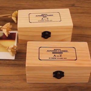 WHITESPACE Vintage Alphabet Wooden Stamp Alphabet Chop Journal Gift Penpal