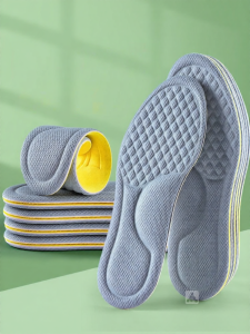 JVBV | Antibacterial Deodorant Sweat-Absorbent Breathable Odor-Eliminating Fragrant Shock-Absorbing Insoles for Men