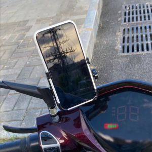 SEAMETAL Motorcycle Phone Holder Electric Bike Rear View Mirror Cellphone Bracket 360° Rotatable Aluminum Alloy Phone Mount Holder