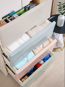 VISION 3/4/5/6/7 Layer Plastic Drawer Cabinet With Lock Clothes Storage Cabinet With Wheel Baju Wardrobe 收纳箱/抽屜櫃/衣櫃