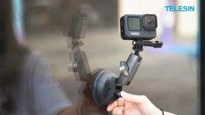 TELESIN TE-SUC-010 Aluminum Alloy Camera Suction Cup Strong Mount for Action Cameras Super Strong Suction Mount