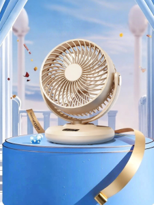 2025 New Mini Desktop Fan Powerful Wind Desk Top Office Charging Fan Long Battery Life Small Table Fan for Students And Home Use