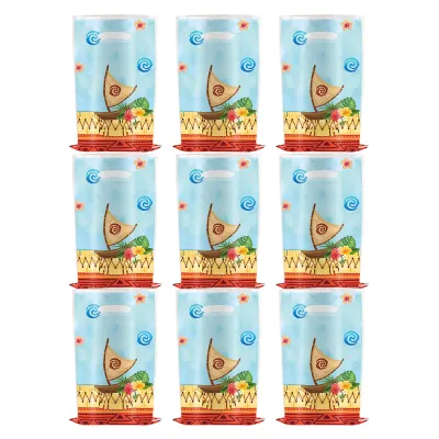 Disney | Moana Inspired Hawaiian Luau Party Gift Bags Sailboat Print Candy Treat Goodie Bags Kids Birthday Baby Shower Party Supplies