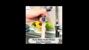 Faucet Extension Extender Rotating Water Tap Kitchen Bathroom Faucet Aerator Three-Speed Movable With Filter