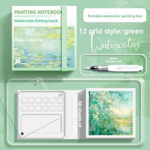 MINGZHUO | Mini Portable Watercolor Set for Kids DIY Travel Sketchbook