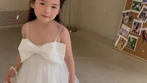 38White Pink Kids Girls Dress Princess Fairy Kid Girl Dresses Mesh Birthday Baptismal Gowns Dress for 1 to 2 to 5 to 6 to 8 Years Old