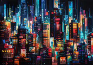 500/1000/1200/2000PCS Jigsaw Puzzle Colorful NYC Skyline Street Scene For Adults Stress Relief Relaxing Hobby Brain Teaser Gift