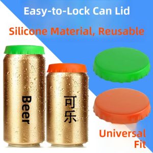 Food Grade Silicone Sealant Cap Beer Soda Can Anti Leak Dust Proof  Keeping Lid for Beverage Container Preservation