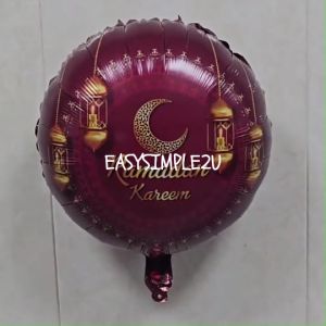 Ramadan Kareem Eid Mubarak Aidilfitri Raya Star Moon Bulan Banner Garland Islamic Festival Balloon