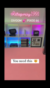 Divoom Pixoo 64 Smart WiFi Pixel Art LED Display | 64×64 RGB Digital Wall Clock | Gaming Room | Streamer Desk | Smart Home Display | Pixel Art Frame | Singapore Ready Stock