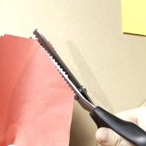 Printleaf - Stainless Steel Scissors Pinking Shears for Fabrics and Papercrafts (5mm) Triangle/Arc