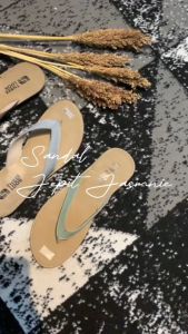 JASMINE 3LOOK Sandal Kulit Wanita Sendal Jepit Flip Flop Sandal Flat Terbaru 2024