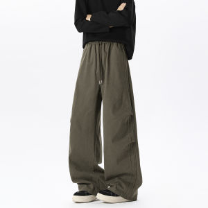 กางเกงขายาวทรงตรงผ้ายีนส์ย้อนยุคสำหรับผู้ชาย กางเกงขายาวทรงหลวมสไตล์ไฮสตรีท กางเกงขายาวทรงหลวม กางเกงขายาวทรงตรง กางเกงขายาวทรงหลวม