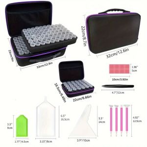 Diamond painting accessory set with 30/60/120 slots portable storage bag and tool set perfect gift for handmade enthusiasts