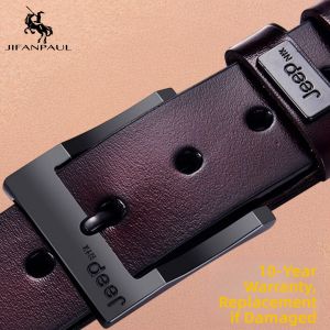 JIFANPAUL | Genuine Leather Mens Belt Pin Buckle
