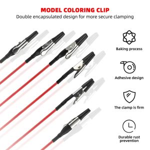 20pcs Model Painting Clip Glue Wrapping for Gundam Gunpla DIY Building Military Model Making Tool Assembly Antirust Spray Coloring Clip Crocodile Clip DSPIAE MPC-20